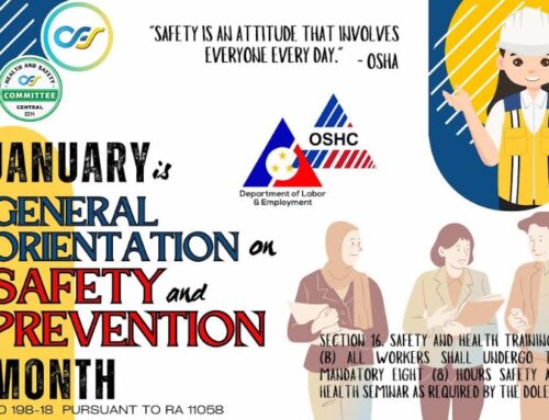 JANUARY IS GENERAL ORIENTATION ON SAFETY AND PREVENTION MONTH